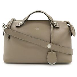 Fendi Leather By The Way Medium Handbag Grey