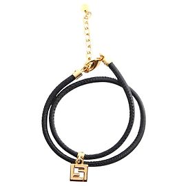 Fendi Forever Armband aus vergoldetem Leder Golden Metallisch