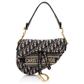 Bolsa Saddle com Logo Oblique da Dior Marrom Bege