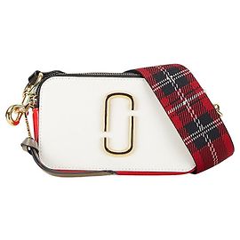Bolsa de Ombro de Couro MARC JACOBS Snapshot Branco Azul claro