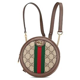Gucci Ophidia GG Supreme PVC Backpack Brown Beige