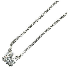 Colar Solitário Redondo em Pt950 de Harry Winston Prata