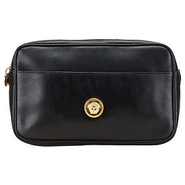 Clutch de couro Medusa da Versace Preto