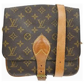Sac à main Cartouchière Monogram Canvas MM Louis Vuitton Marron