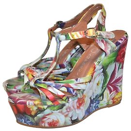 Jeffrey Campbell patterned wedges leatherette 38 IT Multiple colors