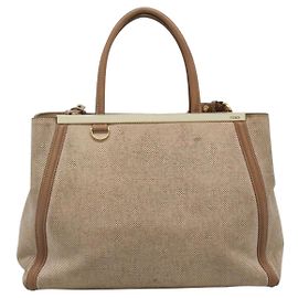 Fendi 2Jours Canvas Medium Beige