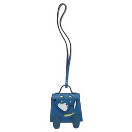 Charm de bolsa em forma de boneca Kelly da Hermès Azul Verde claro