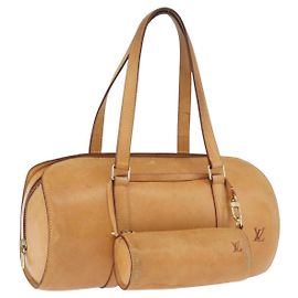 LOUIS VUITTON Bolsa de Mano Nomad Soufflot Beige LV Auth AMZ447A Beige