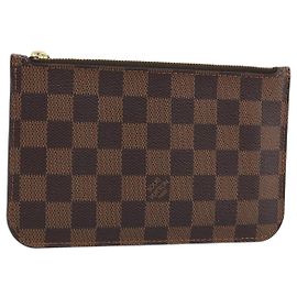 LOUIS VUITTON Pouch Neverfull PM Damier Ebene Auth ARZ173 Damier ebene