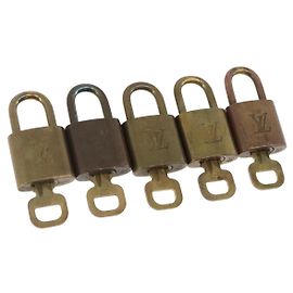 LOUIS VUITTON Ensemble de 5 Cadenas en métal Doré LV Auth 167122 Doré