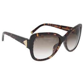 Gafas de sol LOUIS VUITTON de plástico marrón Z1597E LV Auth BA11404 Castaño