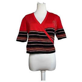 Vintage Dior Gestreiftes Oberteil M Rot Rot