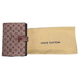 Vintage Louis Vuitton Denim Leather Card Holder / Oraganizer Purple Beige Purple