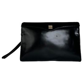 Clutch in pelle vintage Givenchy nera Nero