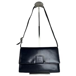 Bolsa de ombro de couro vintage Givenchy azul marinho Azul marinho