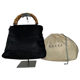 Bolso de mano vintage Gucci de bambú negro Negro