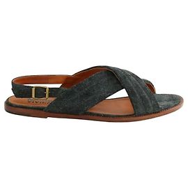Sandales Michel Vivien en daim bleu taille 40 Bleu