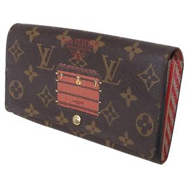Louis Vuitton Monogram Brown Long Wallet Brown