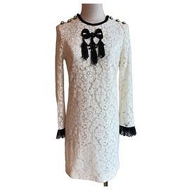 Gucci Kleid Weiß Baumwolle Weiß
