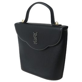 Yves Saint Laurent Black Leather Handbag Black