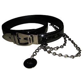Gucci Tom Ford Gürtel aus Lackleder Schwarz 85cm Schwarz