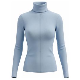 Pull col roulé en cachemire et soie bleu clair de Gabriela Hearst Bleu