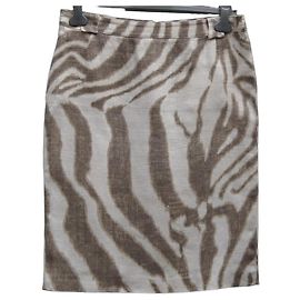 Max Mara Linen Zebra Print Skirt Other