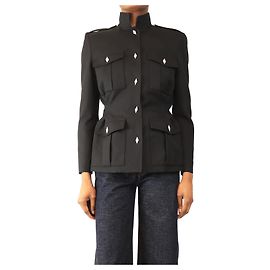 Alexandre Vauthier Schwarze Diamant-Safari-Jacke - Größe UK 6 Schwarz