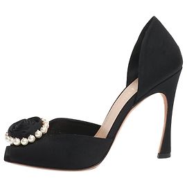Dior schwarze Rosenfrontabsätze - Größe EU 37.5 (UK 4.5) Schwarz