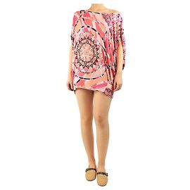 Emilio Pucci Vestido mini drapeado estampado en rosa - talla UK 16 Rosa