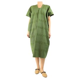 Autre Marque Kaftan verde bordado com cinto - One size Verde