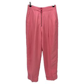 Pantalones Sandro rosas de algodón Rosa