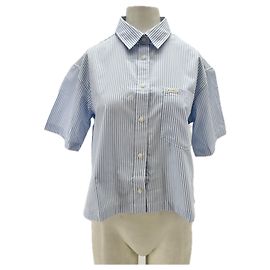 Guess Camisa de manga corta a rayas Azul