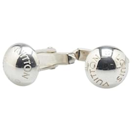 Gemelli in metallo e pelle Taiga Louis Vuitton Argento