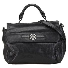 Tory Burch 2-Wege-Ledertasche Schwarz