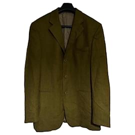 Balmain green wool jacket Green
