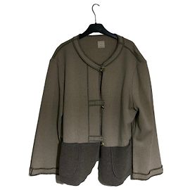 Miller et Bertaux Beige Wolljacke Miller und Bertaux Braun Beige