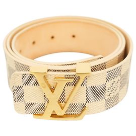 Cintura Damier Azur Louis Vuitton Bianco