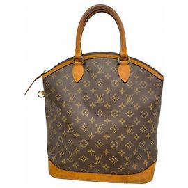 Louis Vuitton Monogram Lockit Vertical Handbag Brown