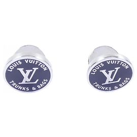 Louis Vuitton Cufflinks LV Award M00912 Black Silvery