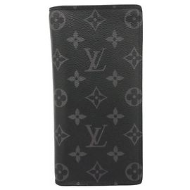 Carteira Longa Brazza Monogram Eclipse Louis Vuitton Preto