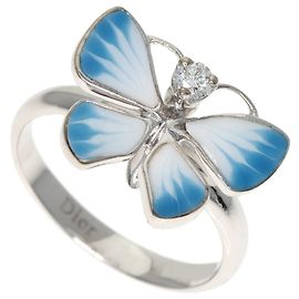 Bague Pinky Motif Papillon Christian Dior Doré