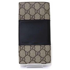 Gucci Bicolor Long Wallet Black Beige