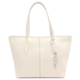 Tod's einfache Design Leder Tote Bag Weiß