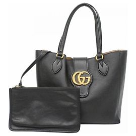 Gucci GG Marmont Leather Tote Bag Black