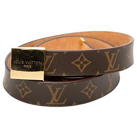 Louis Vuitton Brauner Monogramm Gürtel Braun