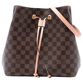 Louis Vuitton Bolsa NeoNoe MM Damier Ebene Marrom Marrom