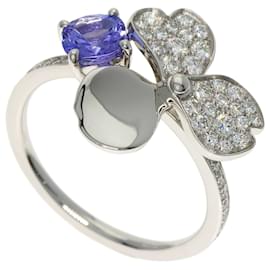 Anello in diamante e tanzanite Fiore di carta Tiffany & Co. Argento
