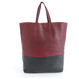 Céline Celine Horizontale Cabas Ledertasche Braun Schwarz
