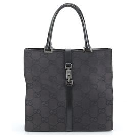Gucci Jackie GG Canvas Tote Bag Schwarz